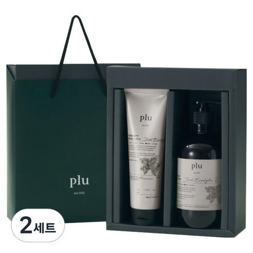 플루 테라피 컬렉션 바디워시 + 로션 선물세트 릴리 바닐라, 2세트