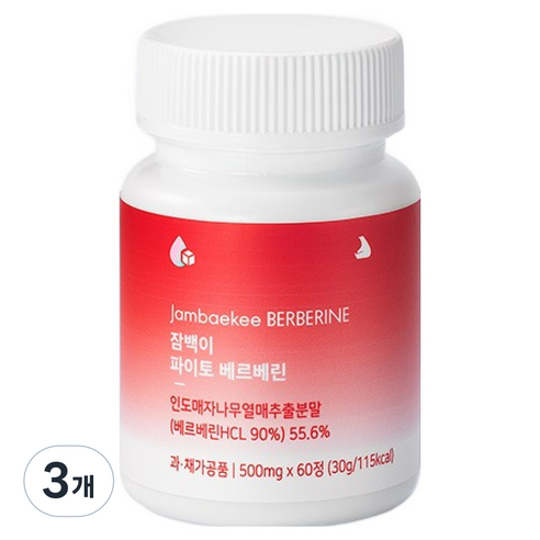 잠백이 파이토 베르베린 매자나무추출물 60p, 30g, 3개