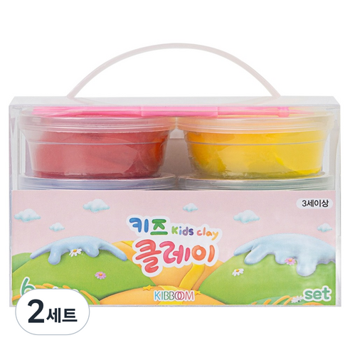 키즈 클레이 6종 세트, 혼합색상, 10g, 2세트