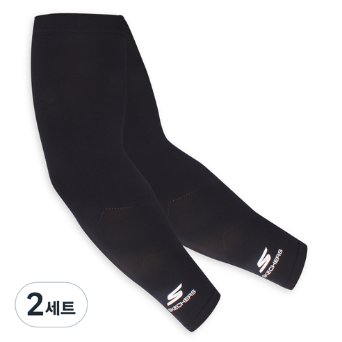 스케쳐스 자외선 차단 쿨토시, 블랙, 2세트