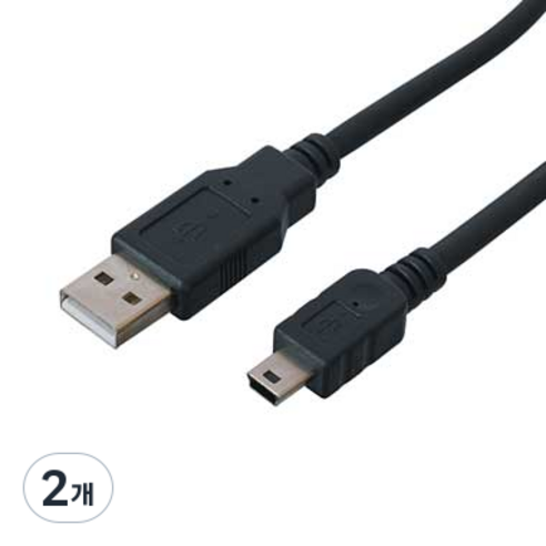 USB 2.0 Mini 5pin 케이블, 2개, 1.5m