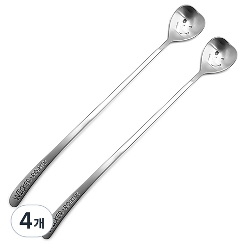 윙커 스텐 하트 롱 스푼, 4개