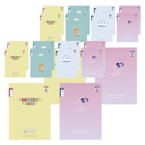 펜피아 800 1-6음악 초등노트, 랜덤발송, 20개