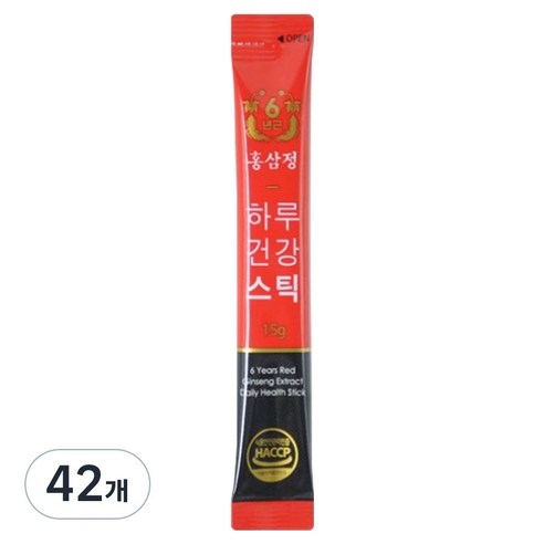 홍삼정 6년근 하루건강스틱, 15g, 42개