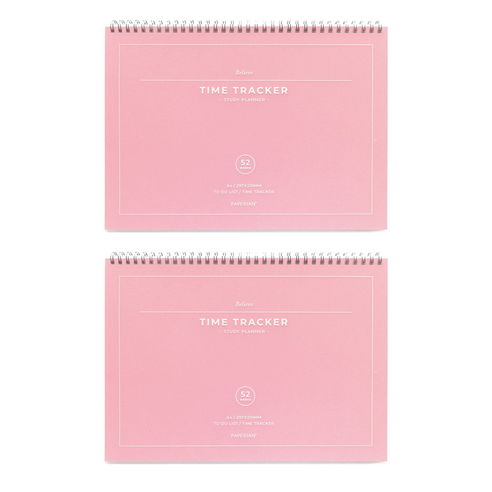 페이퍼리안 Time Tracker 스터디플래너, 핑크, 2개