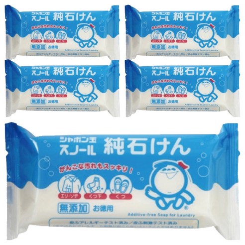 샤본다마 세탁 비누, 180g, 5개