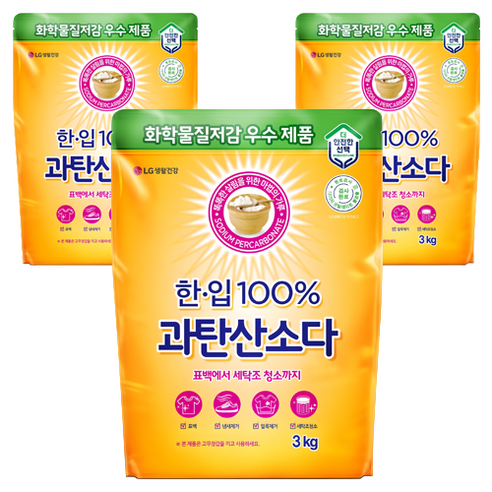 한입 100% 과탄산소다, 3kg, 3개