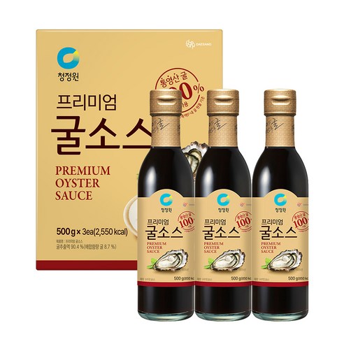 청정원 프리미엄굴소스 3p, 500g, 3개