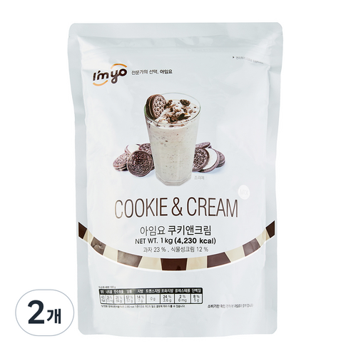 아임요 쿠키앤크림 파우더, 1kg, 2개, 1kg, 1개입
