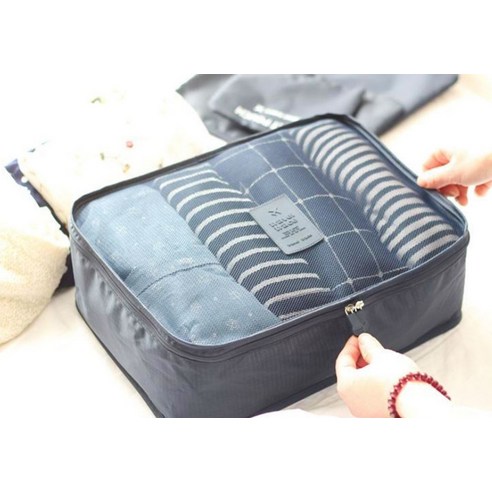 짐 싸는 동안 짜증 폭발 막는 법, 여행용 파우치 7종 세트로 해결하세요.