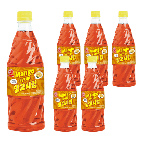 오쉐프 망고시럽, 1kg, 6개