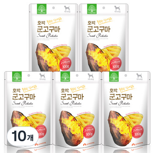 더내추럴 반려동물 스틱 간식, 10개, 300g, 호박 군고구마