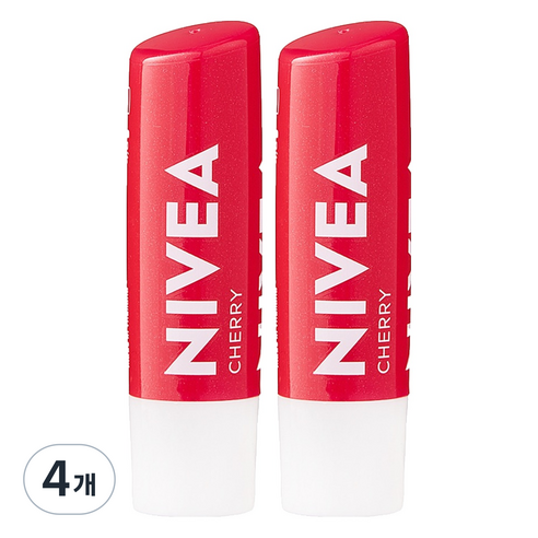 니베아 립케어 체리 샤인, 체리향, 4.8g, 4개