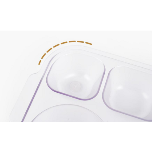 아띠래빗 유아용 안심 미끄럼방지 5구 깊은 식판 이미지 3