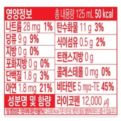 매일야채 고농축 토마토의 힘, 125ml, 24개