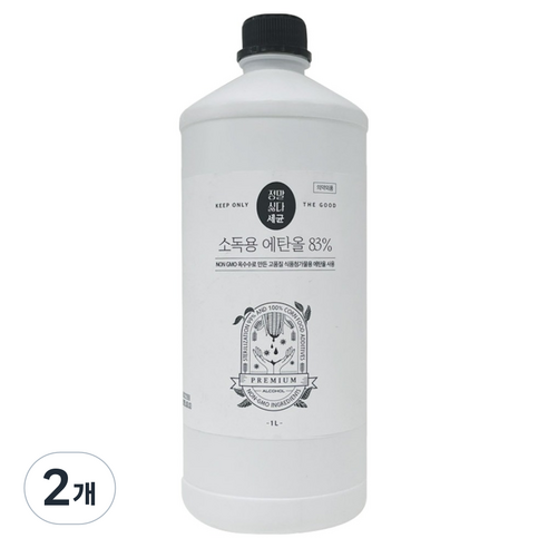 정말싫다 소독 에탄올, 2개, 1L