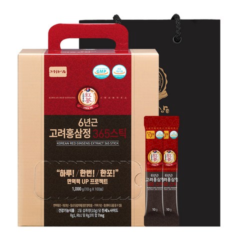 정원삼 6년근 고려홍삼정 365스틱, 1kg, 1개