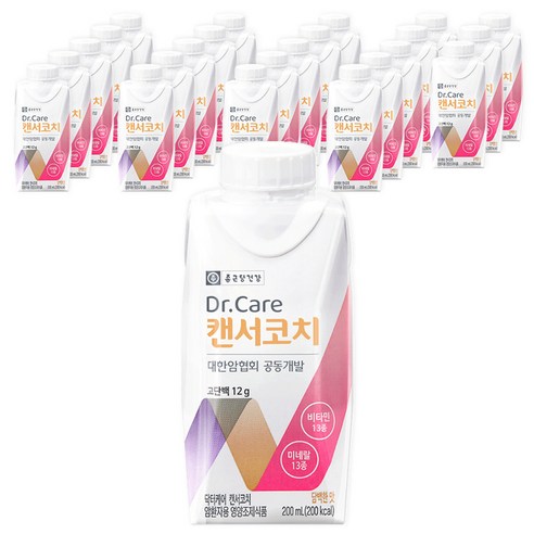 종근당건강 닥터케어 캔서코치 환자영양식 200ml, 24개 솔직 후기 | 실사용자 리뷰 분석 - 상품 이미지 1