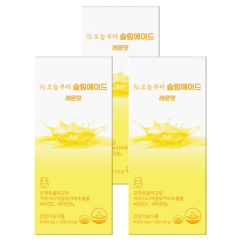 오늘부터 슬림에이드 다이어트보조제 레몬맛, 3개, 120g