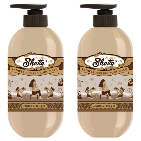샤워때비누 화산송이 바디워시, 900ml, 2개