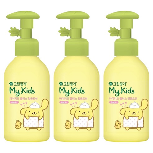 그린핑거 마이키즈 얼굴로션, 160ml, 3개