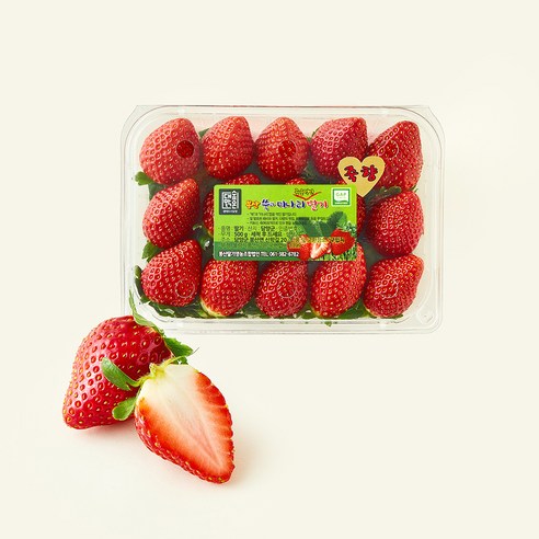 제이드가든 GAP 인증 대숲맑은 담양 죽향 딸기, 1개, 500g(중과)