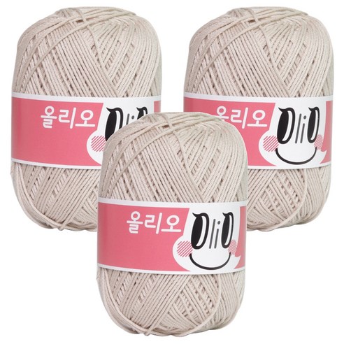 OliO yarna 뜨개실, 702연베이지, 3개
