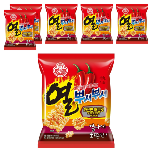오뚜기 열뿌셔뿌셔 화끈한 매운맛, 6개, 90g