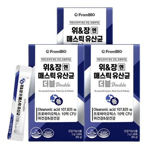 프롬바이오 위 & 장엔 매스틱 유산균 더블 84g, 3개 실사용 후기 | 효과 있을까? - 상품 이미지 1