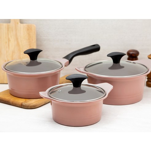 코멧 키친 세라믹 냄비 3종 세트 이미지 2