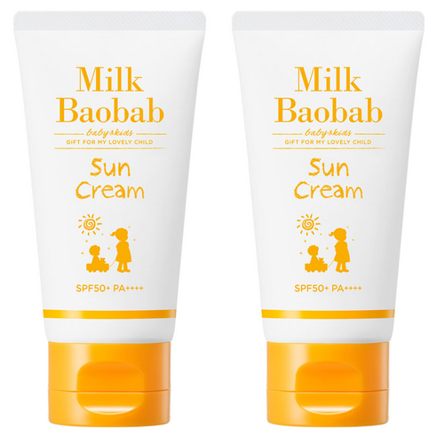 밀크바오밥 베이비앤키즈 선크림 SPF50+ PA++++, 80ml, 2개