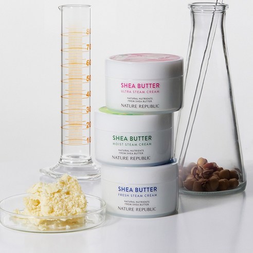 네이처리퍼블릭 쉐어버터 모이스트 스팀 크림 중건성용 후기 분석 - 제형 근접샷