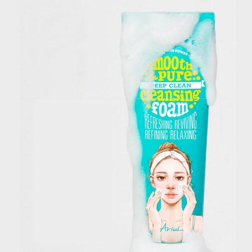아리얼 스무스앤퓨어 딥 클린 클렌징폼 이미지 4