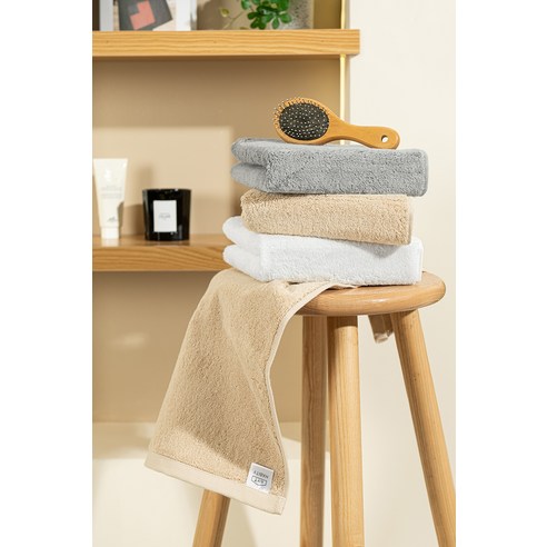 하비티 프리미엄 수건 200g 40수 코마사 후기 분석 - 촘촘한 코마사 조직 디테일