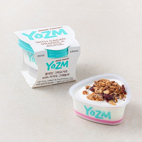 요즘 플레인 그릭요거트 with 카카오그래놀라, 120g, 1개