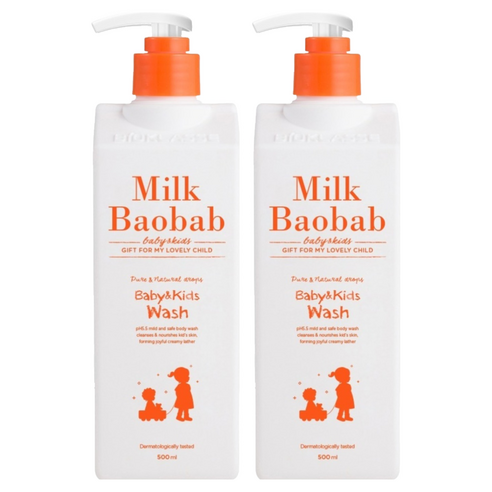 밀크바오밥 베이비 앤 키즈 바디 워시, 500ml, 2개