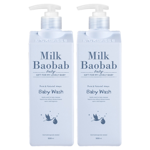 밀크바오밥 베이비 워시, 500ml, 2개