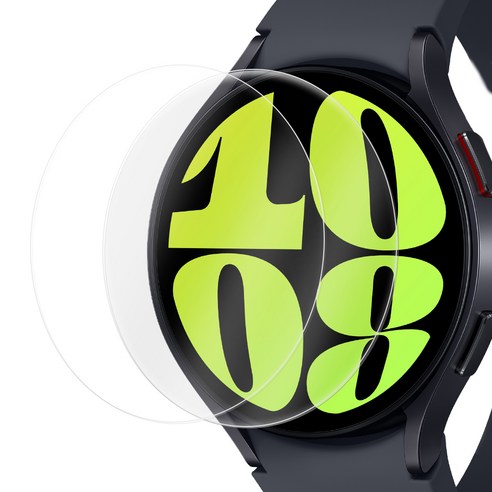 아이몰 갤럭시워치 풀커버 강화유리 고강도 액정보호필름 2매, 투명, 2개