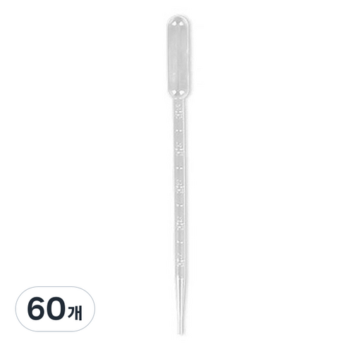 올커버 정밀 계량용 플라스틱 일회용 스포이드, 60개, 10ml