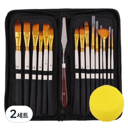 리라 고급 유화용 붓 세트, 2세트, 15종