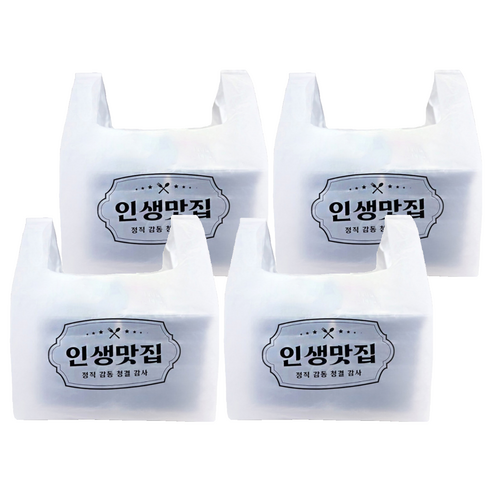 배달음식 포장용 비닐봉투 유백 중, 20L, 400개