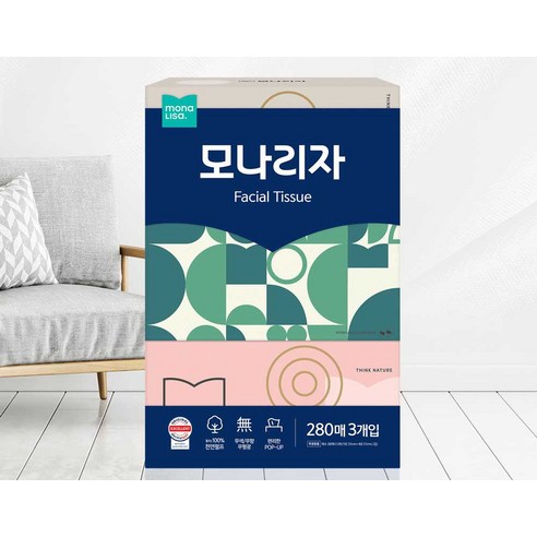 모나리자 천연펄프 미용티슈 2겹 280개입, 24개 솔직 후기 | 실사용자 리뷰 분석 - 상품 이미지 2
