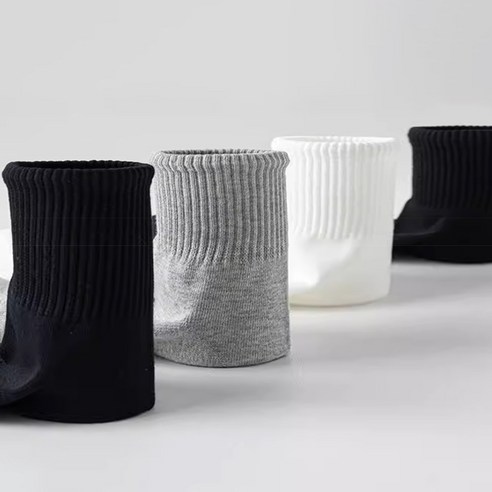 삭스판다 20켤레 남성용 발이 편한 카바 밴딩 중목 양말 후기 분석 - 혼합 색상 구성