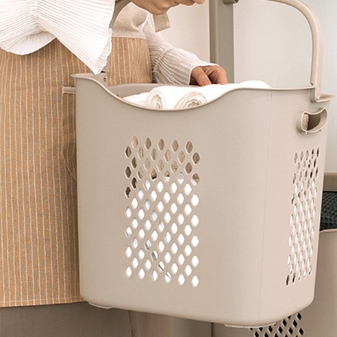 올유리빙 네추럴 빅스윙 빨래 바구니 후기 분석 - 상단 입구 구조