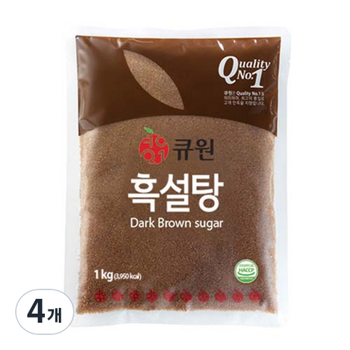큐원 흑설탕, 1kg, 4개