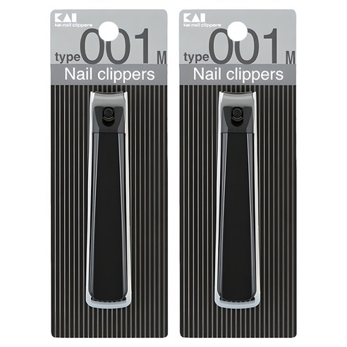 카이 손톱깎이 중, 검정색, 2개