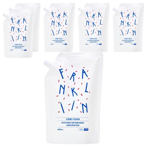 FRANKLIIN 유아용 주방세제 리필, 6개, 450ml