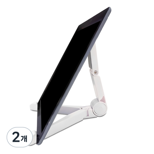 rozet 태블릿 각도조절 가능 접이식 거치대, RX-5305, 화이트, 2개