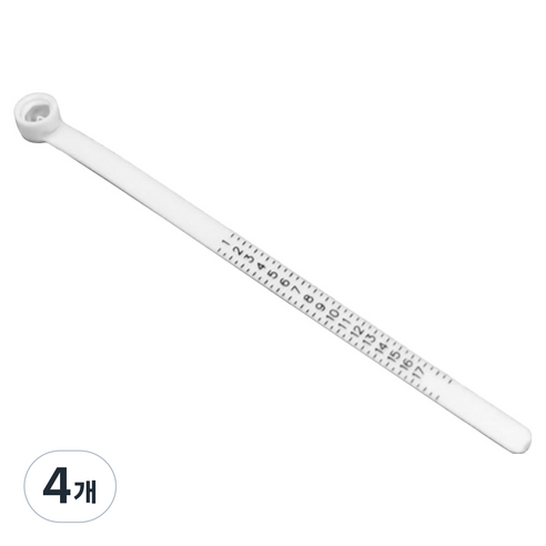 호호랜드 간단한 반지 크기 측정 링, 화이트, 4개