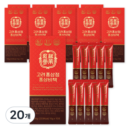 웰트릿 고려홍삼정 홍삼비책 10p, 20개, 100g